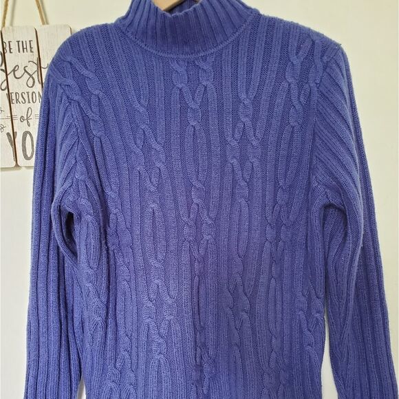 Karen Scott Pullover Crewneck Sweater Royal Blue Size L - Picture 11 of 11